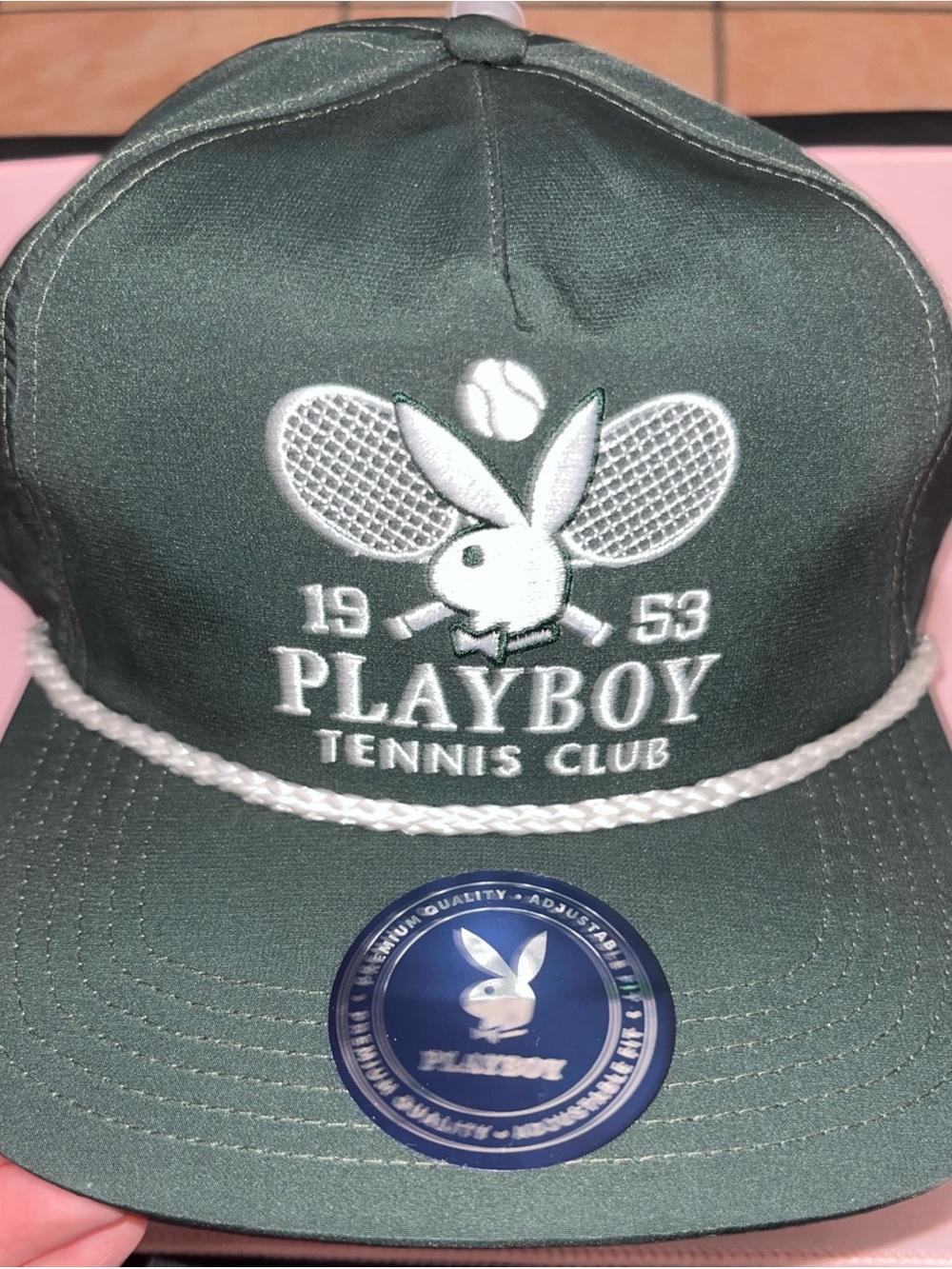 Brand NEW Green Playboy tennis club unisex snapback hat